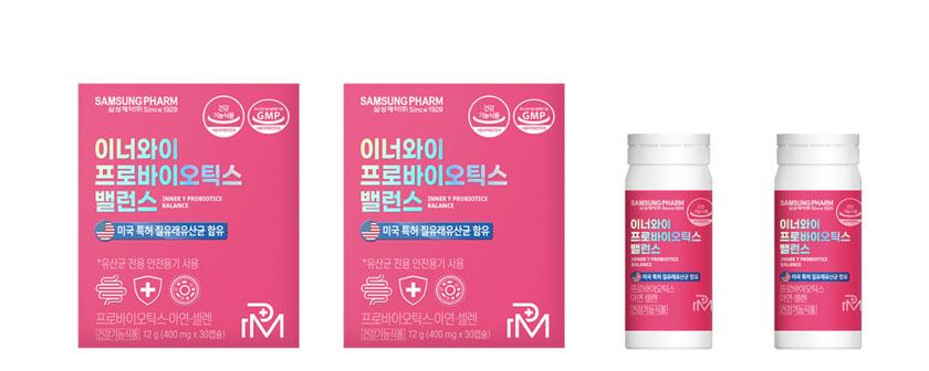 삼성제약 미국 특허 질유산균 이너와이밸런스, 400mg*30c, 2개