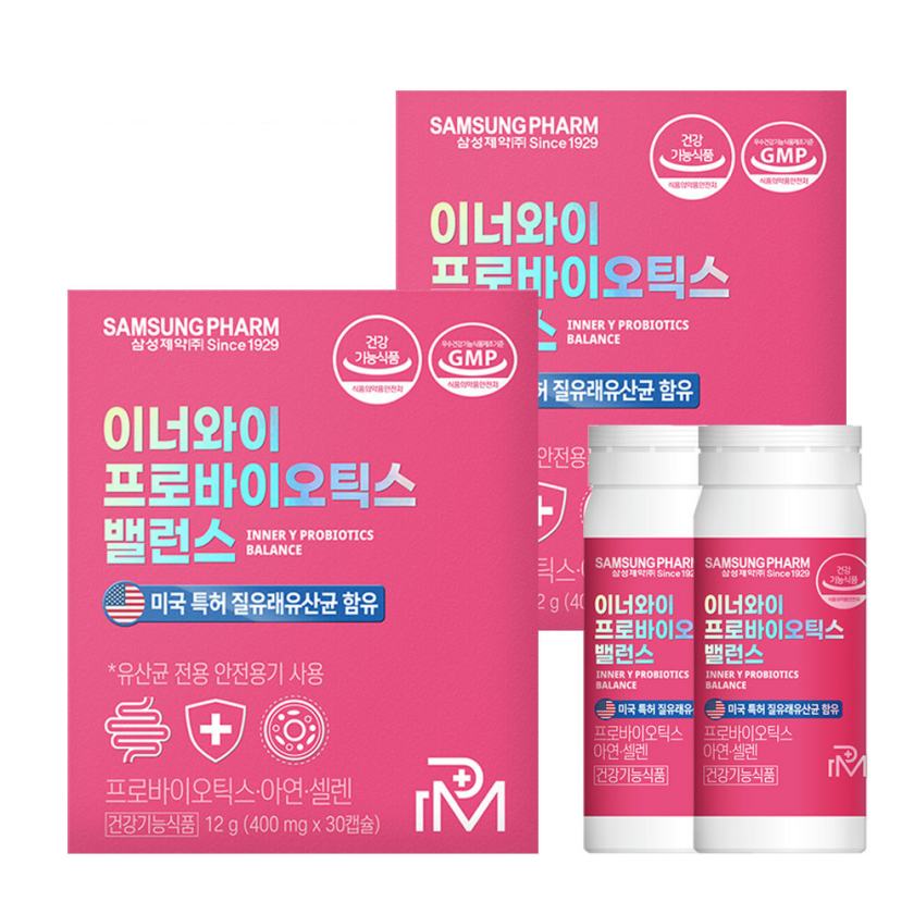 삼성제약 미국 특허 질유산균 이너와이밸런스, 400mg*30c, 2개 상품 이미지 1