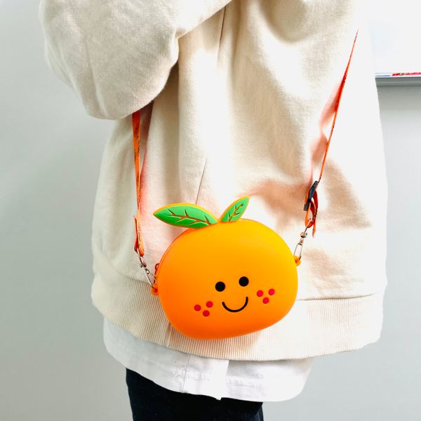 해피제주랩 제주 감귤가방 크로스백 파우치 어린이 유아 키즈백 가방 여행 선물 기념품, 1개