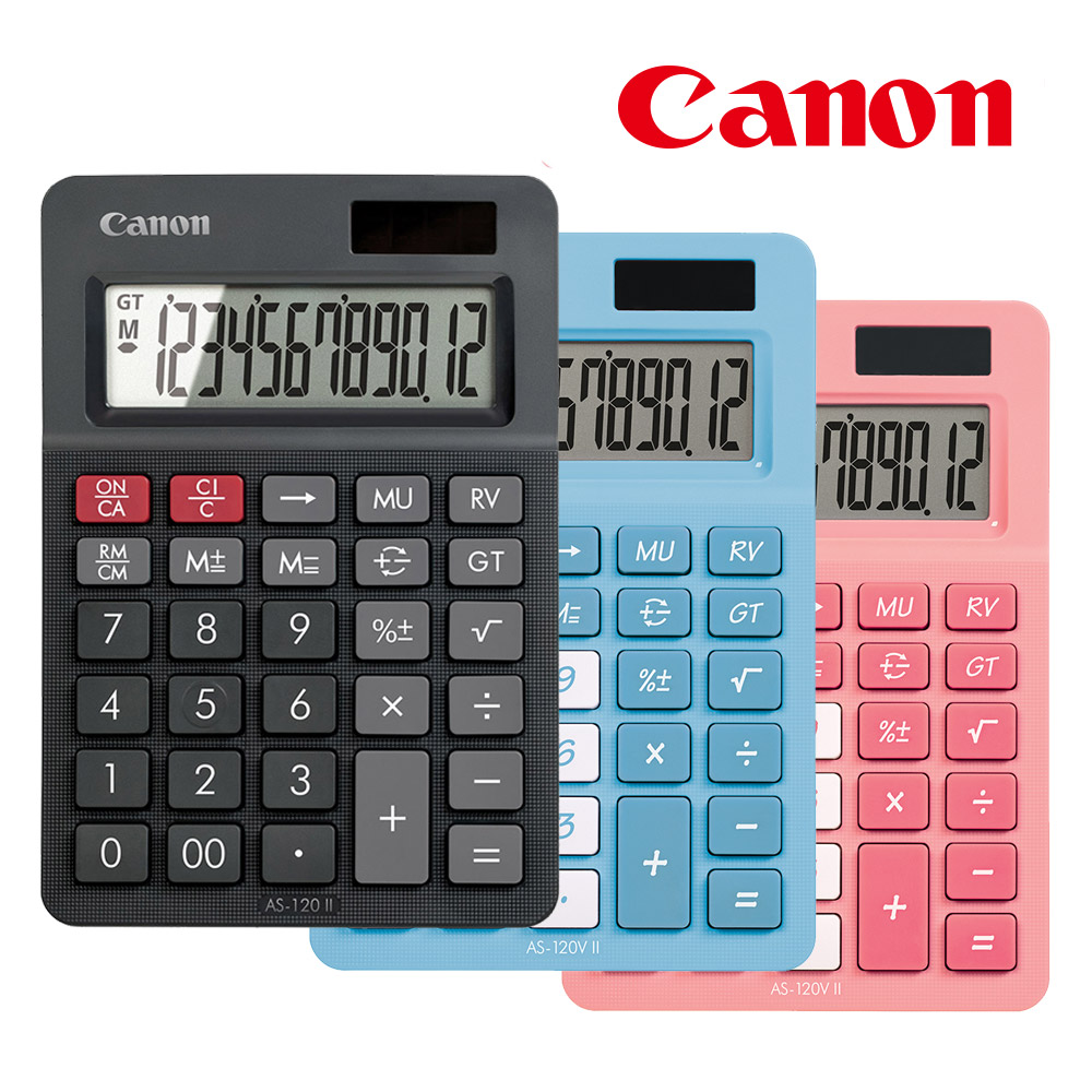 캐논 AS-120 II 정품 칼라 계산기, 블루, 1개