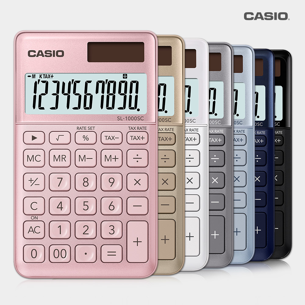 카시오 계산기 SL-1000SC, 핑크, 1개