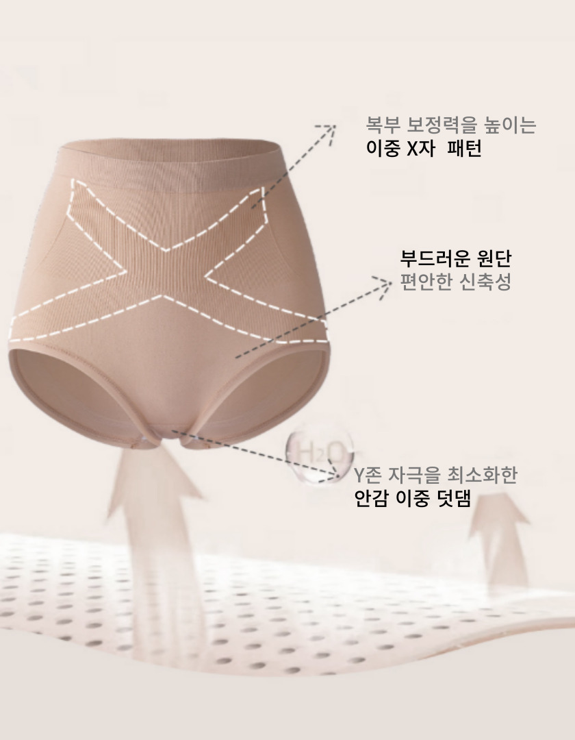 세상편한 뱃살 하이웨스트 팬티, 혼합 5종, 1세트 상세정보 6