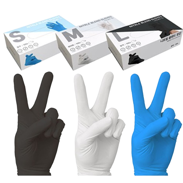 알뜰공식 프리미엄 니트릴 장갑 블랙 M사이즈 200개