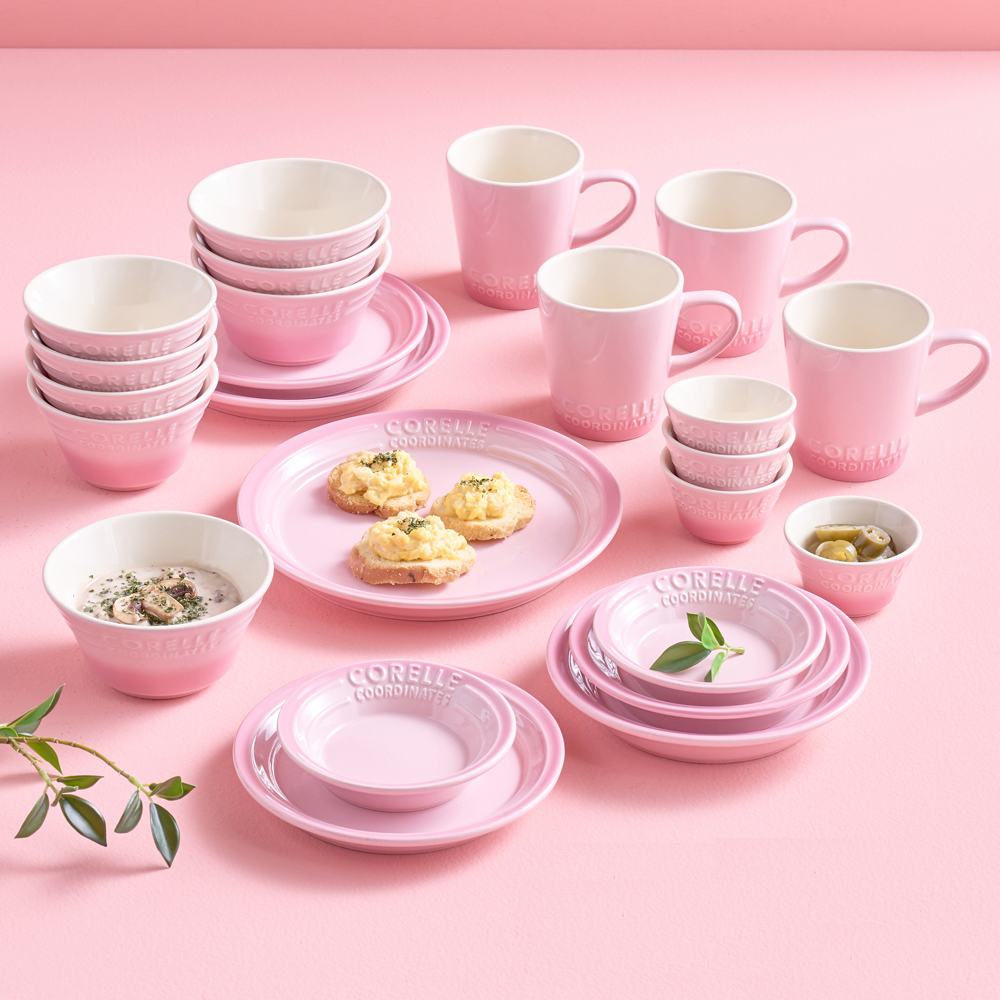 코렐 코디네이츠 브리즈스톤 홈세트, 핑크, 12P, 1개