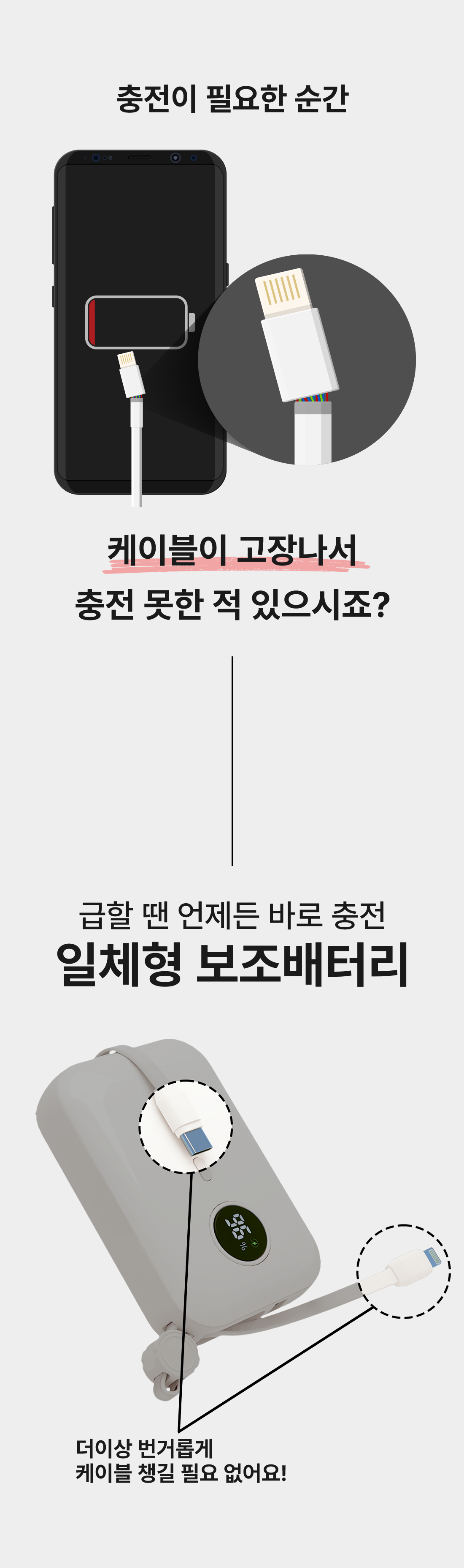 바우아토 올인원 보조배터리, 10000mAh , 블랙, 1개