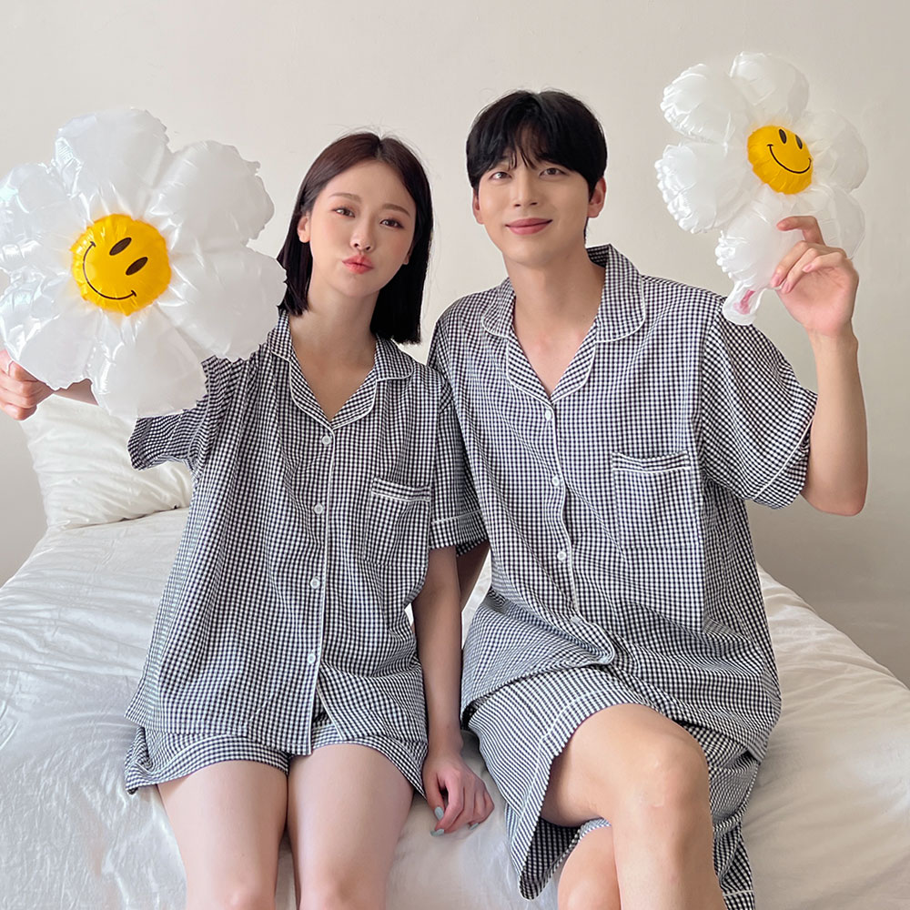 어나더디 시원에어 반팔 잠옷, 블랙, FREE