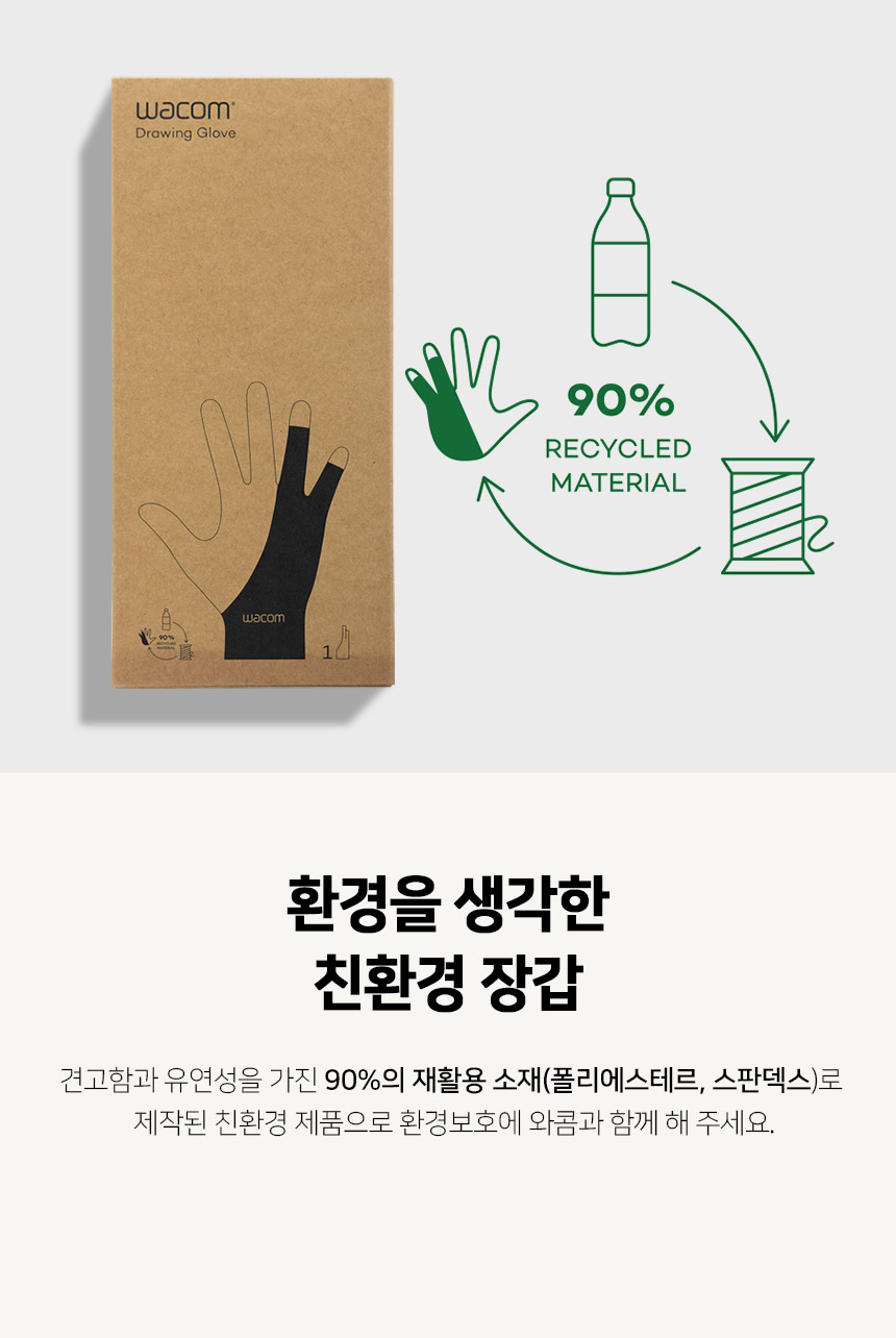 와콤 리사이클 드로잉장갑, 3개 상세 이미지 8