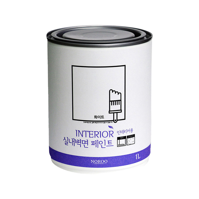 노루표 벽지용 페인트, W31FE97, 화이트, 1L, 1개
