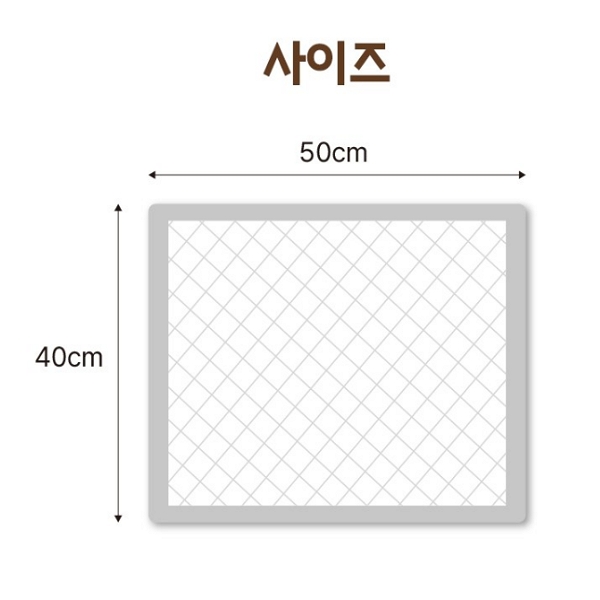 탐사 실속형 배변패드, 50x40cm, 100매, 1개 상세 이미지 4