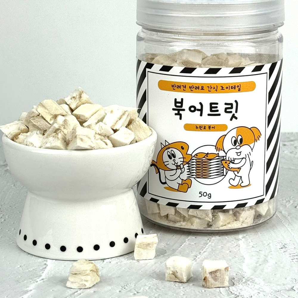 조이테일 강아지 고양이 동결건조 북어트릿, 저염분, 50g, 1개