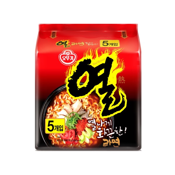 오뚜기 열라면, 120g, 5개입, 4개
