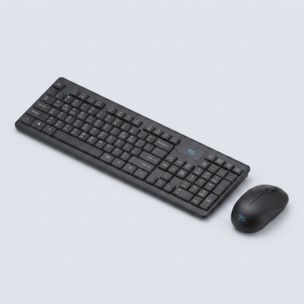 TG 무선 키보드 마우스 세트, TG-KM7100GS, 블랙, 1개
