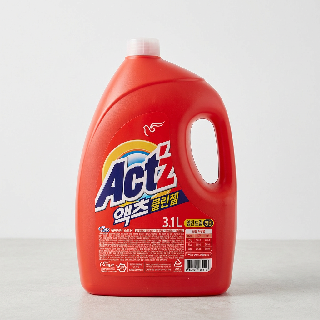 액츠 클린젤 세탁세제, 일반드럼겸용, 3.1L, 3개
