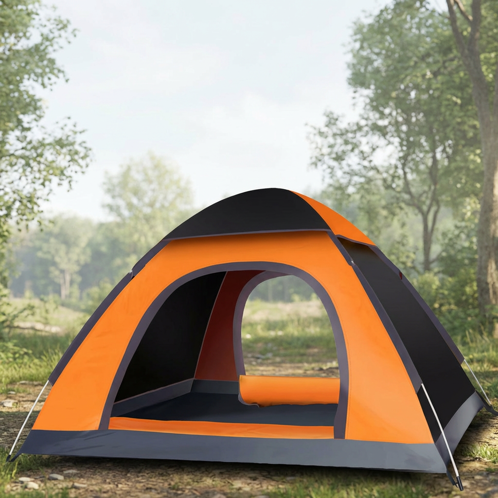 TALLN CAMPER 베이직 접이식 자동텐트 그늘막, 캠핑 피크닉용, 그린, 1-2인, 1개