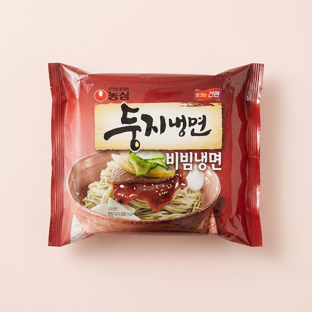 농심 둥지냉면, 비빔냉면, 162g, 8개