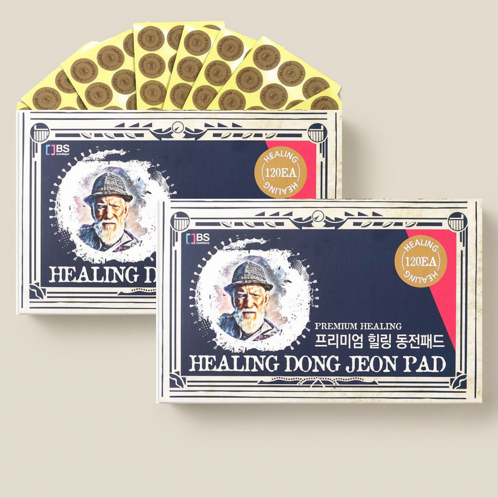 프리미엄 힐링 동전패드, 황색, 120매, 2개