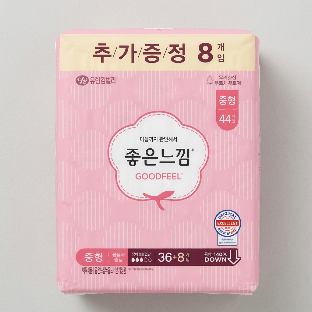 좋은느낌 오리지널 울트라슬림, 중형, 44개입, 1팩