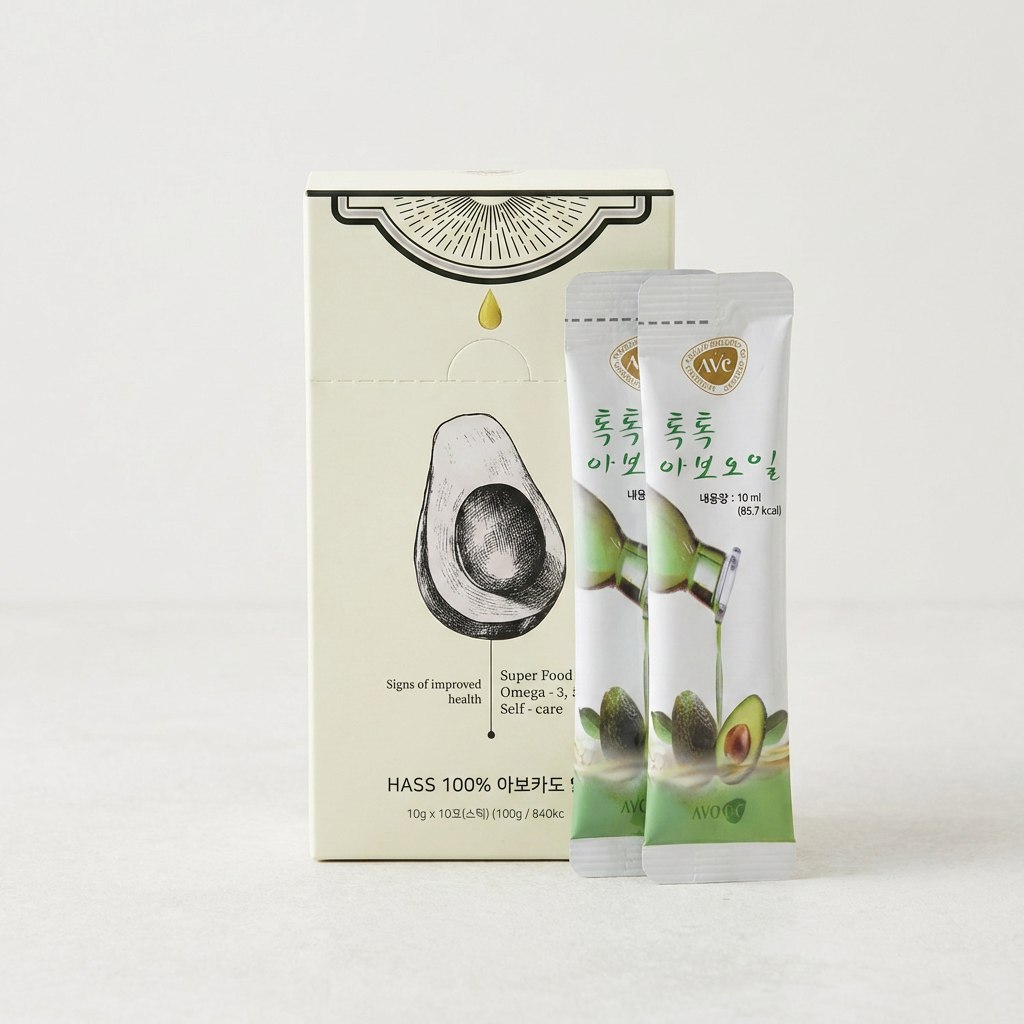 HASS 아보카도오일 엑스트라버진 스틱오일, 10ml, 10개입, 1박스