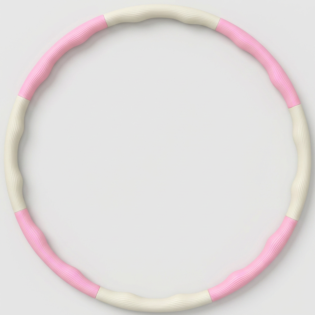 타미나 다이어트 지압 훌라후프, 핑크화이트, 1000g, 1개