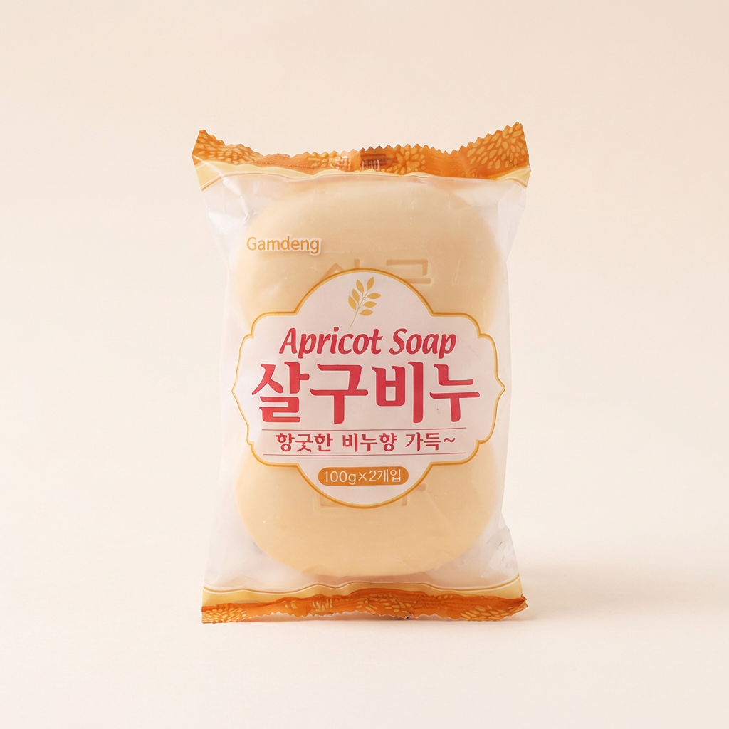 감동 살구비누 세수비누 미용비누 화장비누 목욕비누, 100g, 2개입, 8개