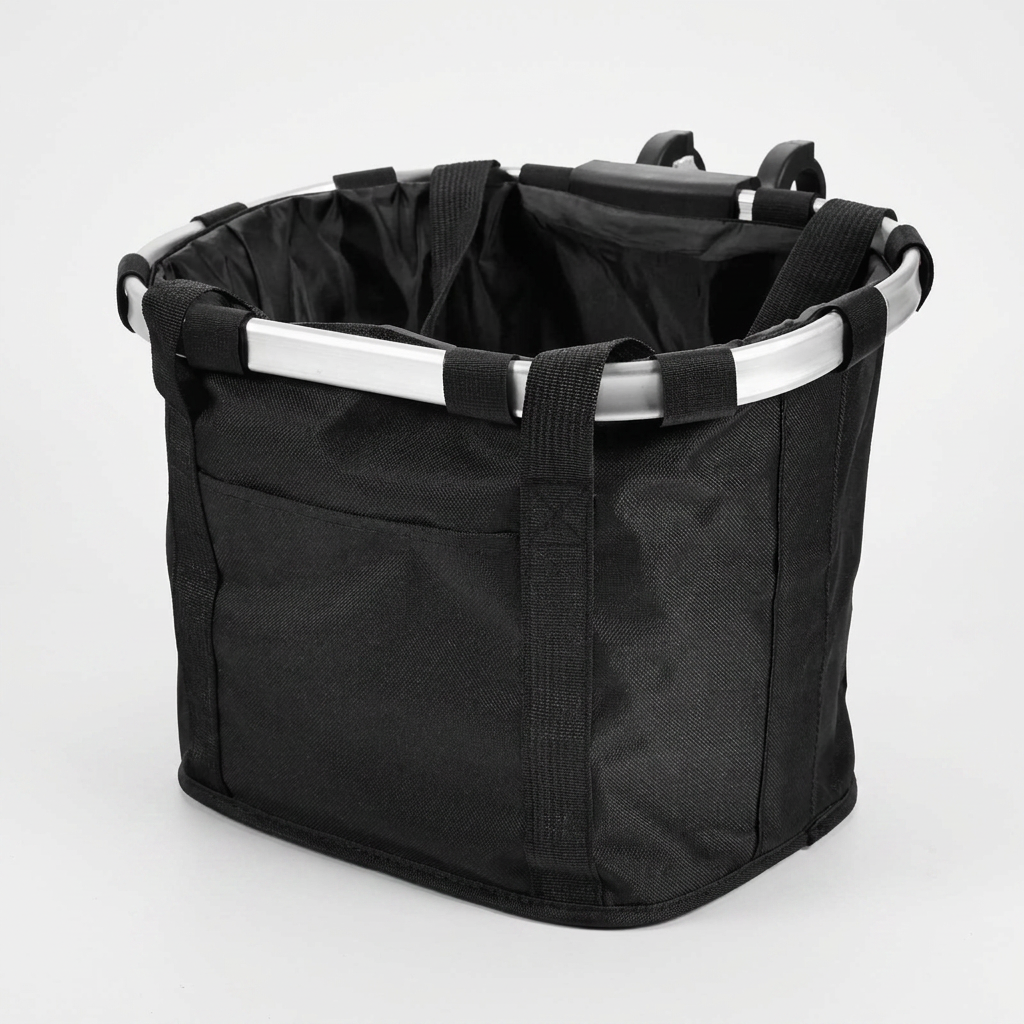 라라티와이 모하드 자전거 프론트 바구니 사이클 수하물 가방, 블랙, 1개