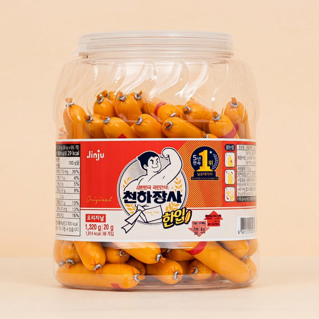 진주햄 천하장사 한입 오리지날, 20g, 66개입, 1개