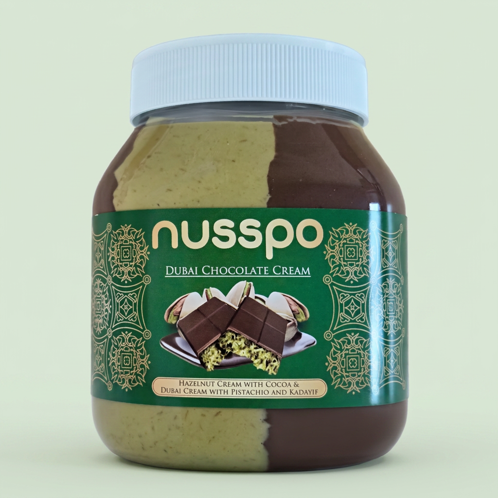 Nusspo 두바이 초콜릿 크림 스프레드, 1kg, 1개