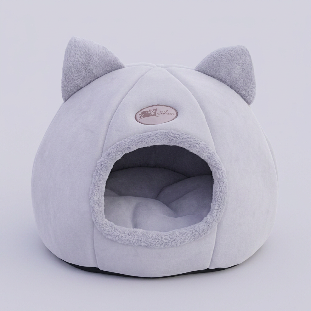 SAY COCOA 고양이 숨숨집 겨울냥이, 그레이, 1개