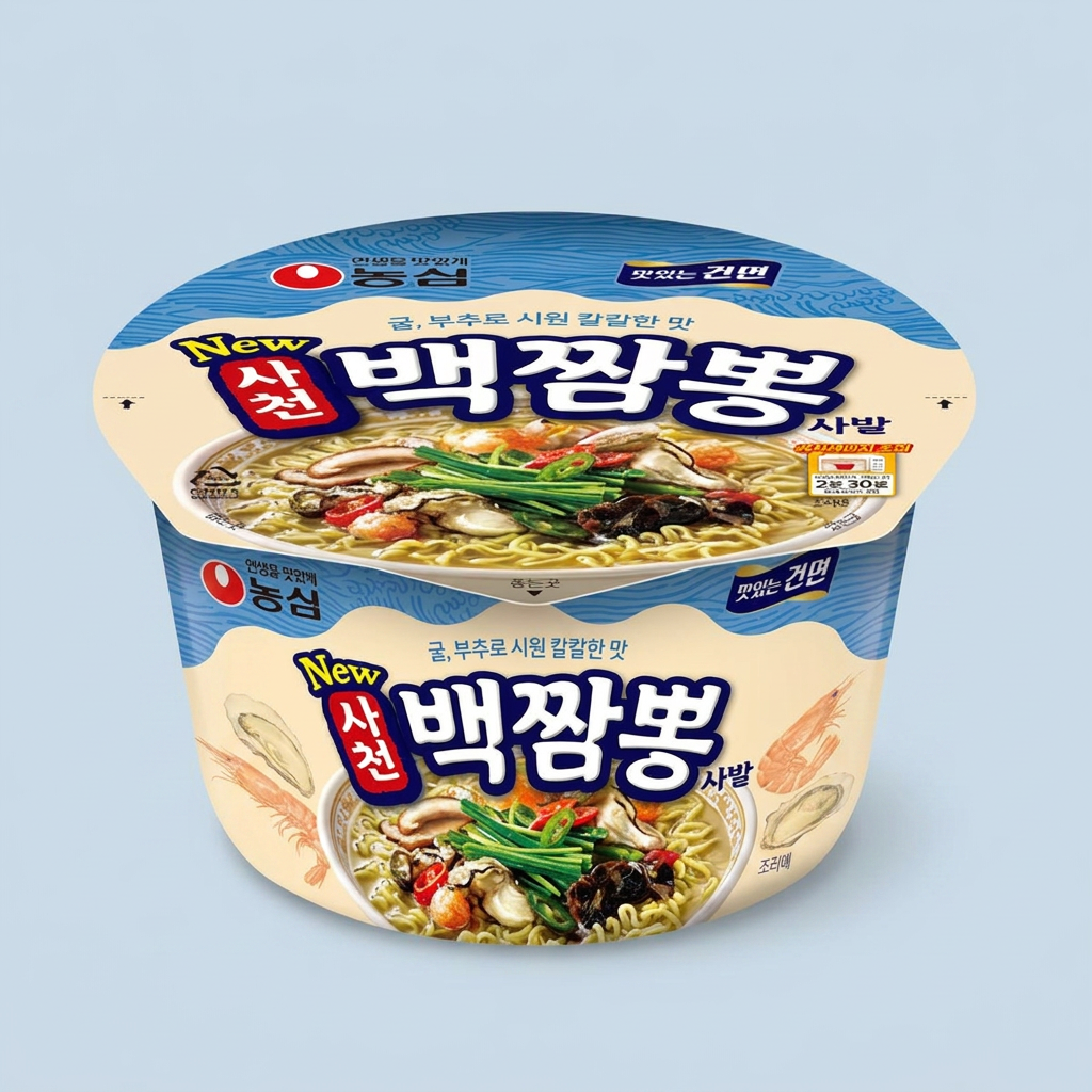 농심 사천백짬뽕사발, 75g, 16개