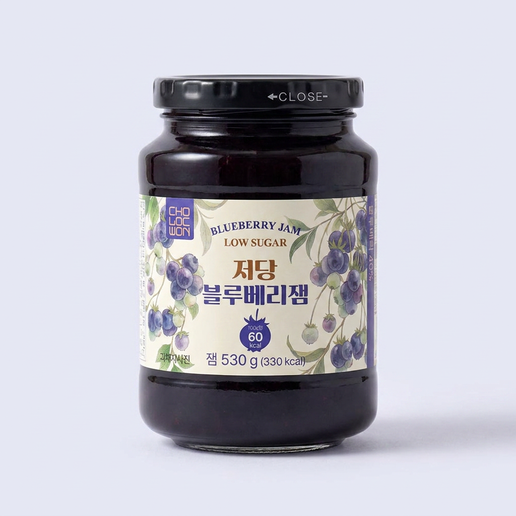 초록원 저당 블루베리잼, 530g, 2개