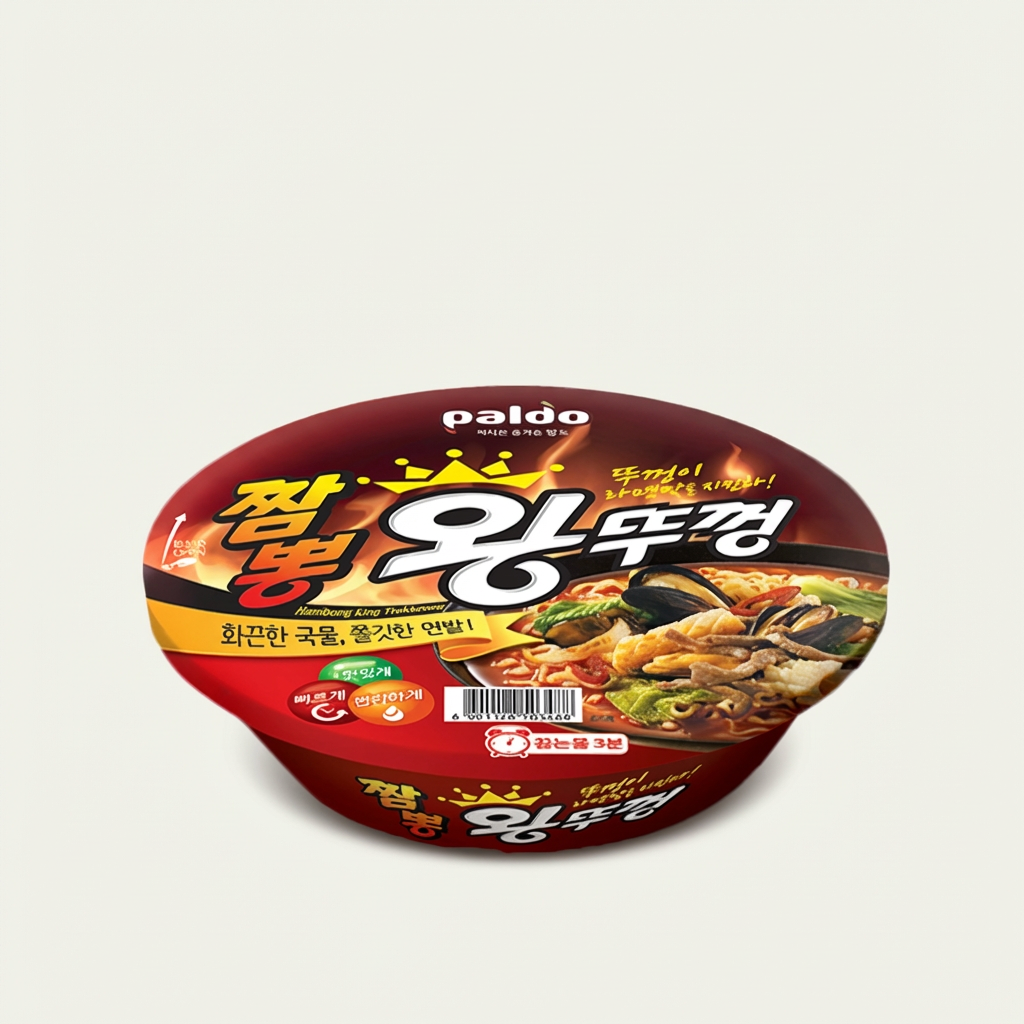팔도 짬뽕 왕뚜껑, 110g, 18개