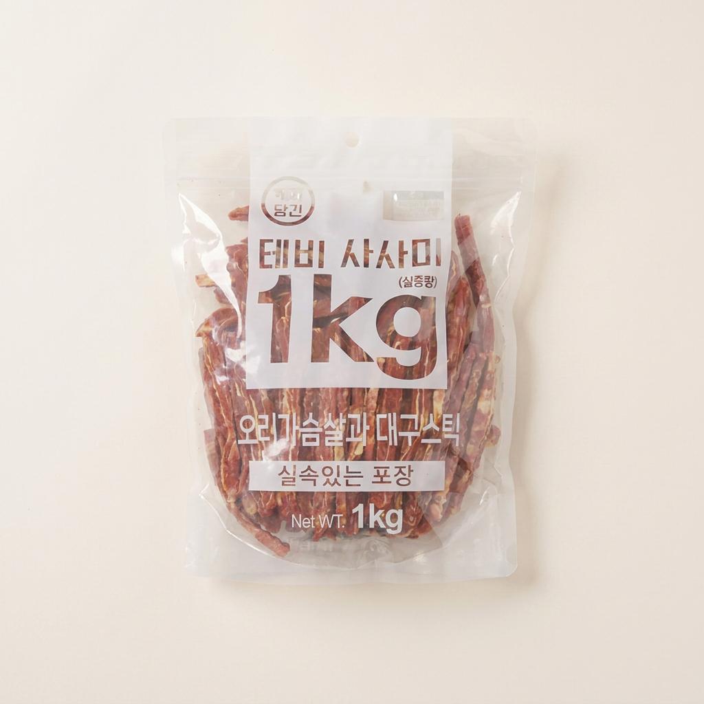 테비 강아지간식, 테비 오리가슴살&대구스틱, 1kg, 1개