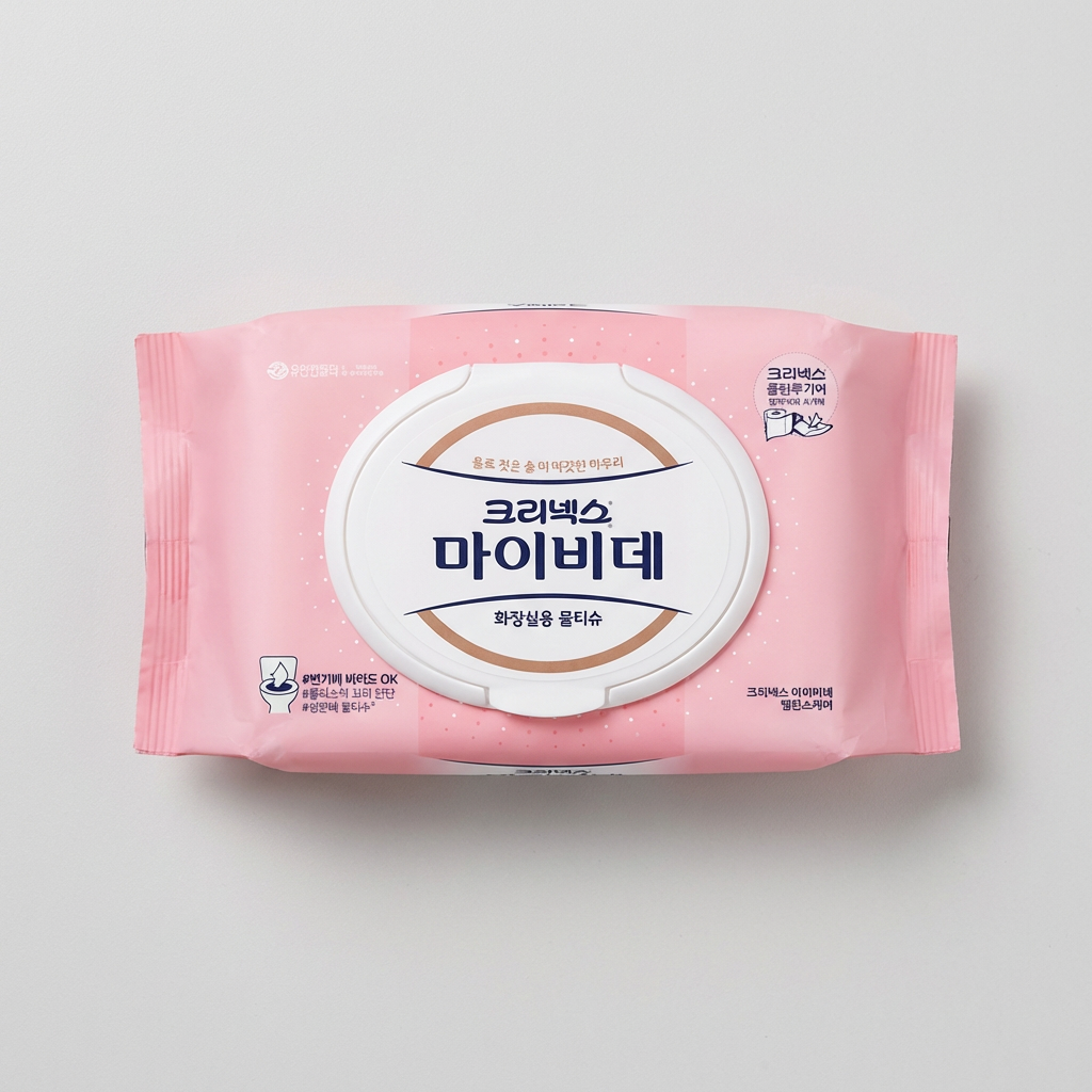 크리넥스 마이비데 밸런스케어 화장실용 물티슈, 40매, 9팩