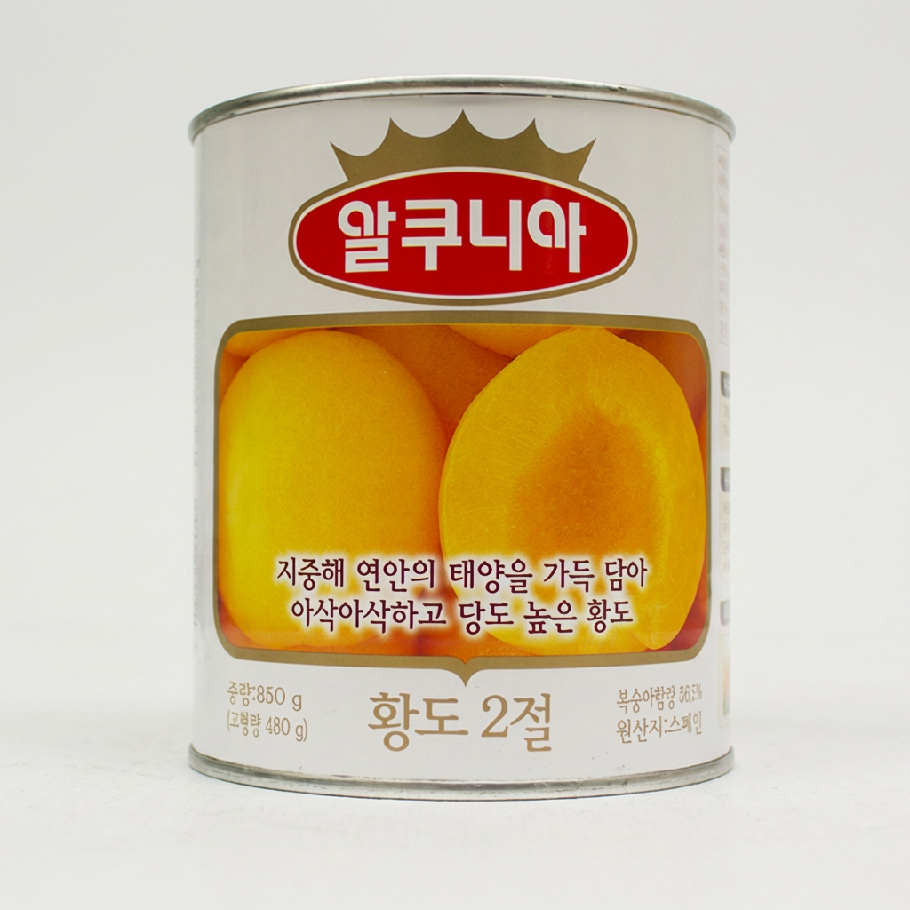 농심 알쿠니아 황도2절, 850g, 3개