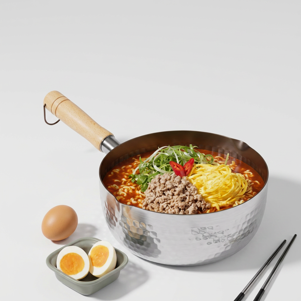 바이마르 버닝 IH 편수냄비, 실버, 22cm, 1개
