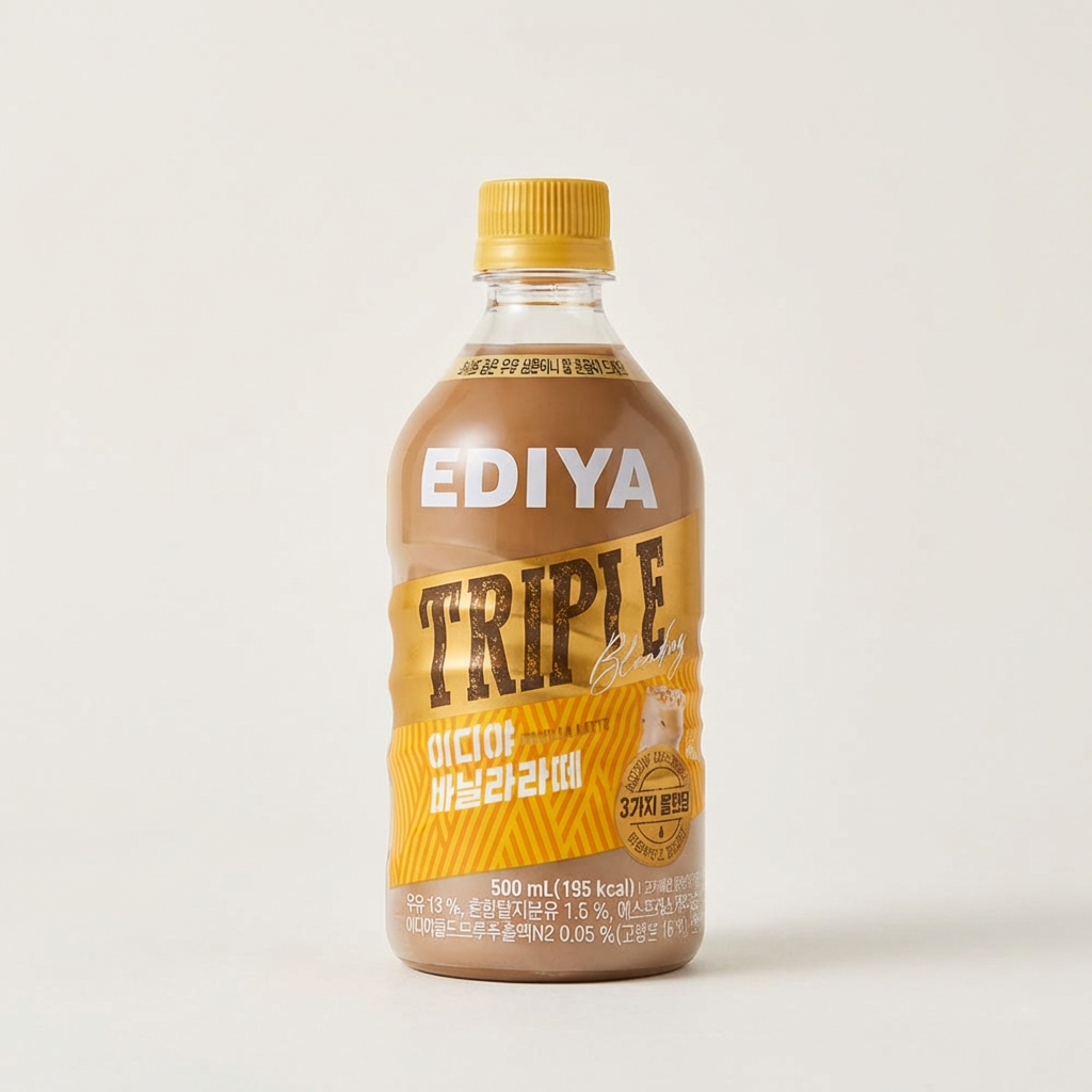 이디야 바닐라라떼, 500ml, 12개