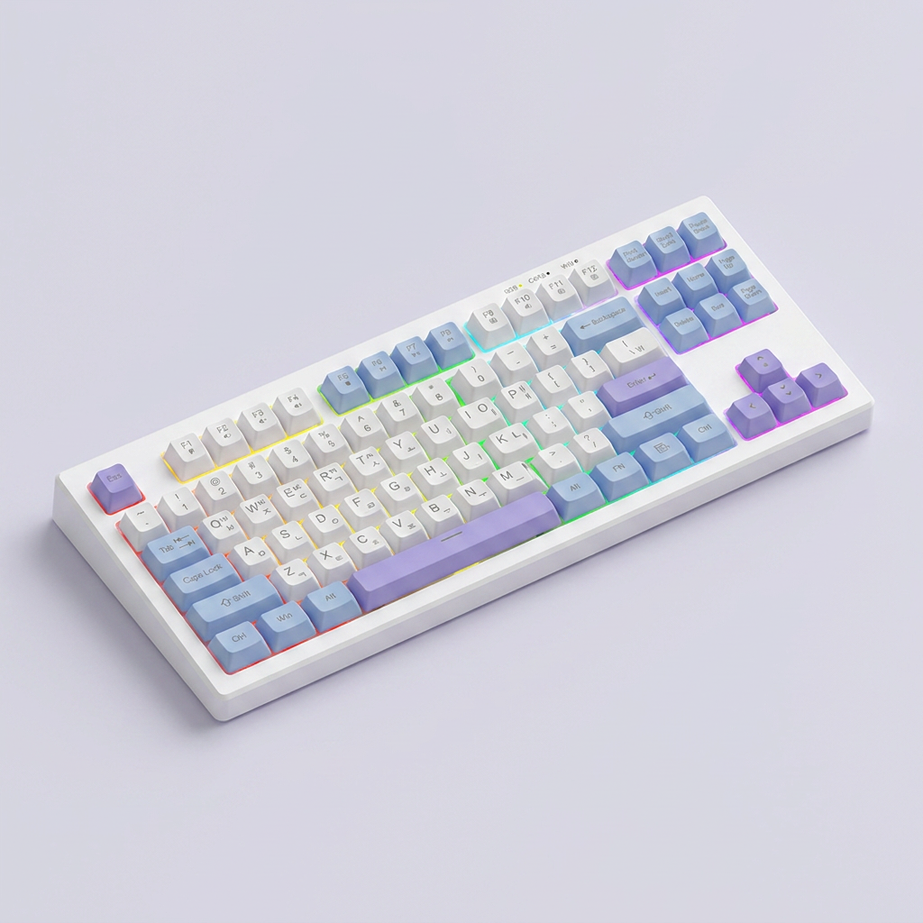 콕스 CNC 알루미늄 기게식 유무선 키보드, 바이올렛, CMK87