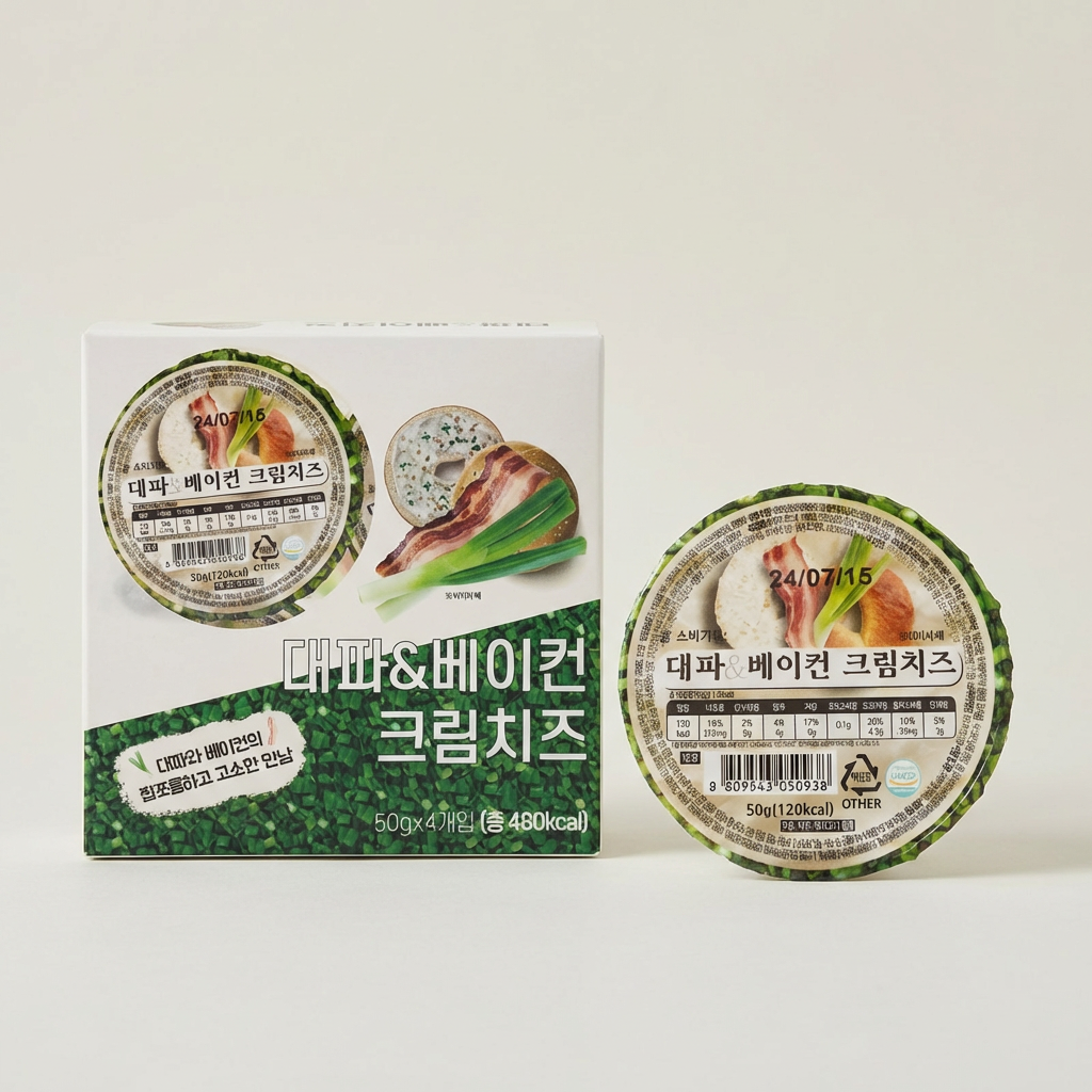 알비코스 트레이더스 대파&베이컨 크림치즈, 50g, 4개
