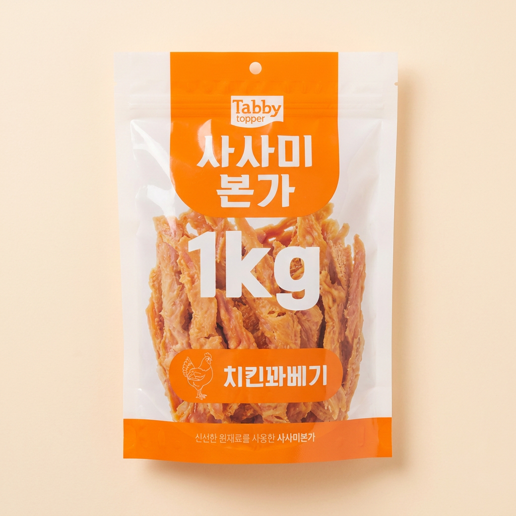 테비 고런치 사사미본가 치킨꽈배기, 강아지, 1kg, 1개