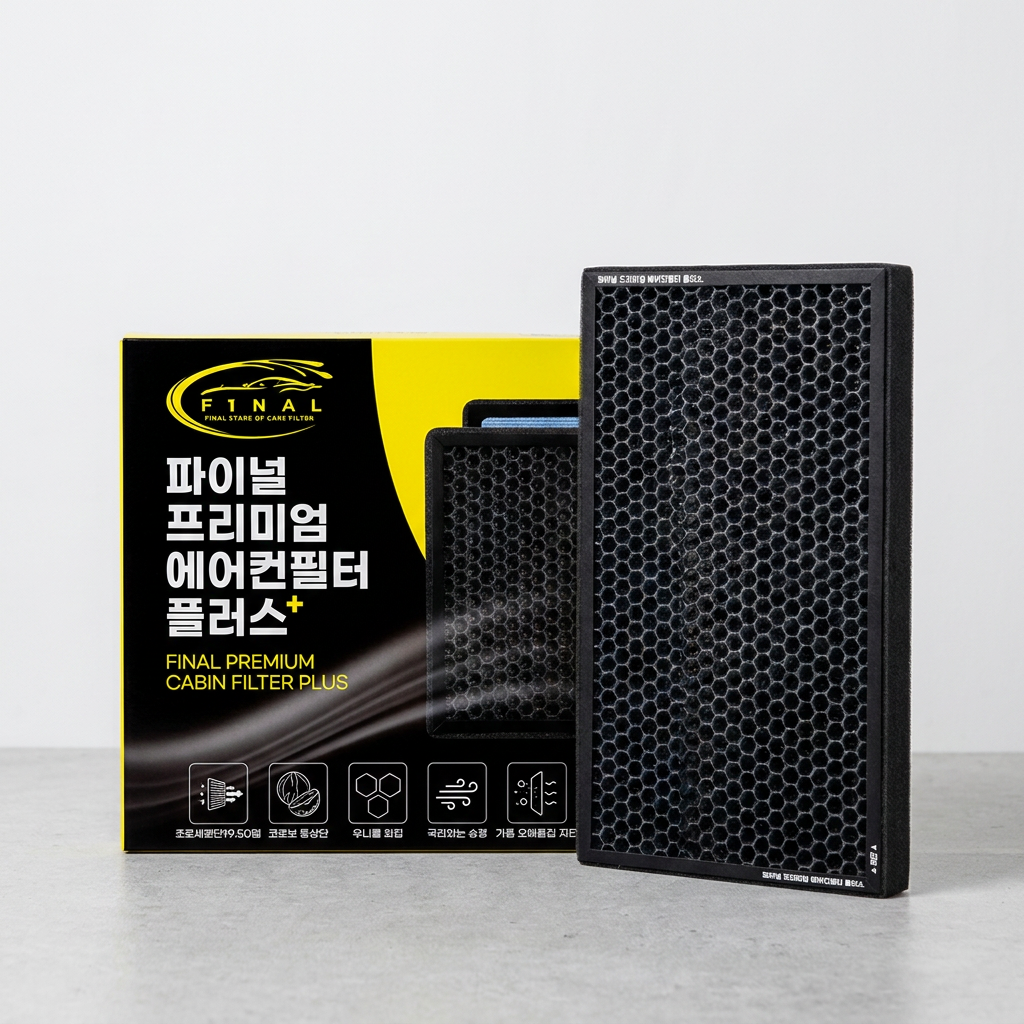파이널 자동차 프리미엄 에어컨 필터, P03, PM0.3, 2개입, 1개