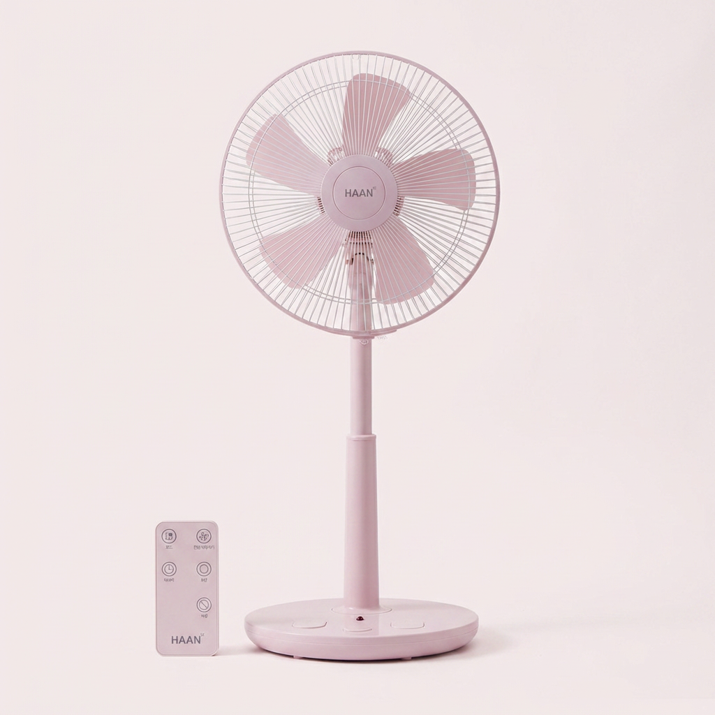 한경희 초미세풍 발터치 리모컨 선풍기, HAAN-HDC230, 라이트 핑크, 1개