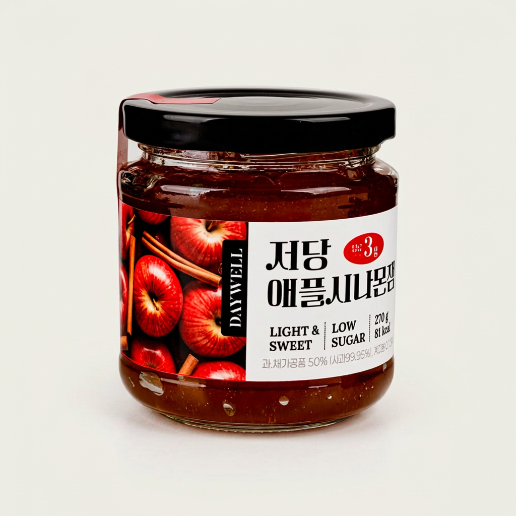 데이웰 저당 저칼로리 애플시나몬잼, 270g, 1개