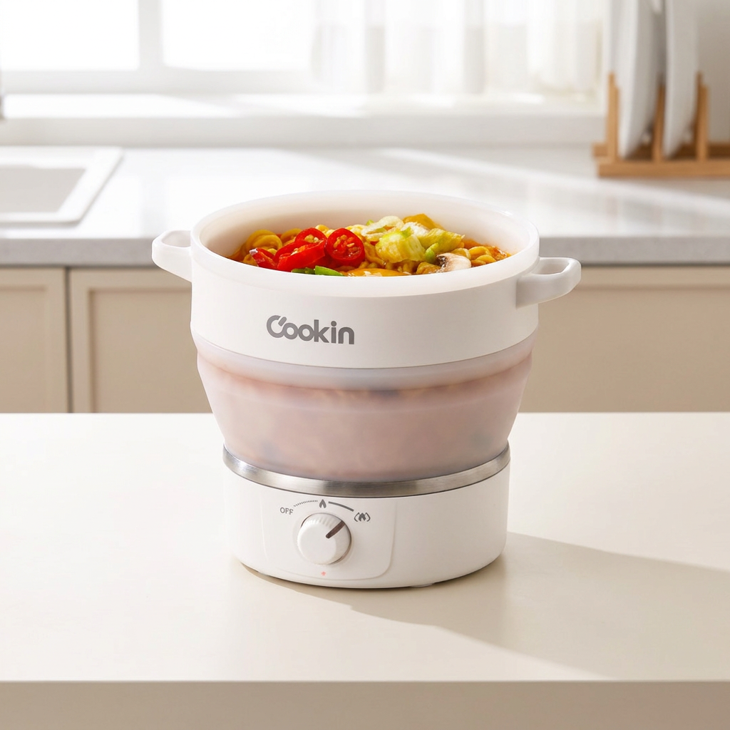 키친플라워 쿠킨 캠프 접이식 전기포트, KEK-FTK1300SR, 1.3L, 600W, 1개