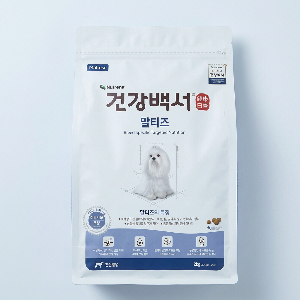 건강백서 말티즈 사료 화이트도그 강아지눈물사료 반려견사료, 말티즈, 2kg