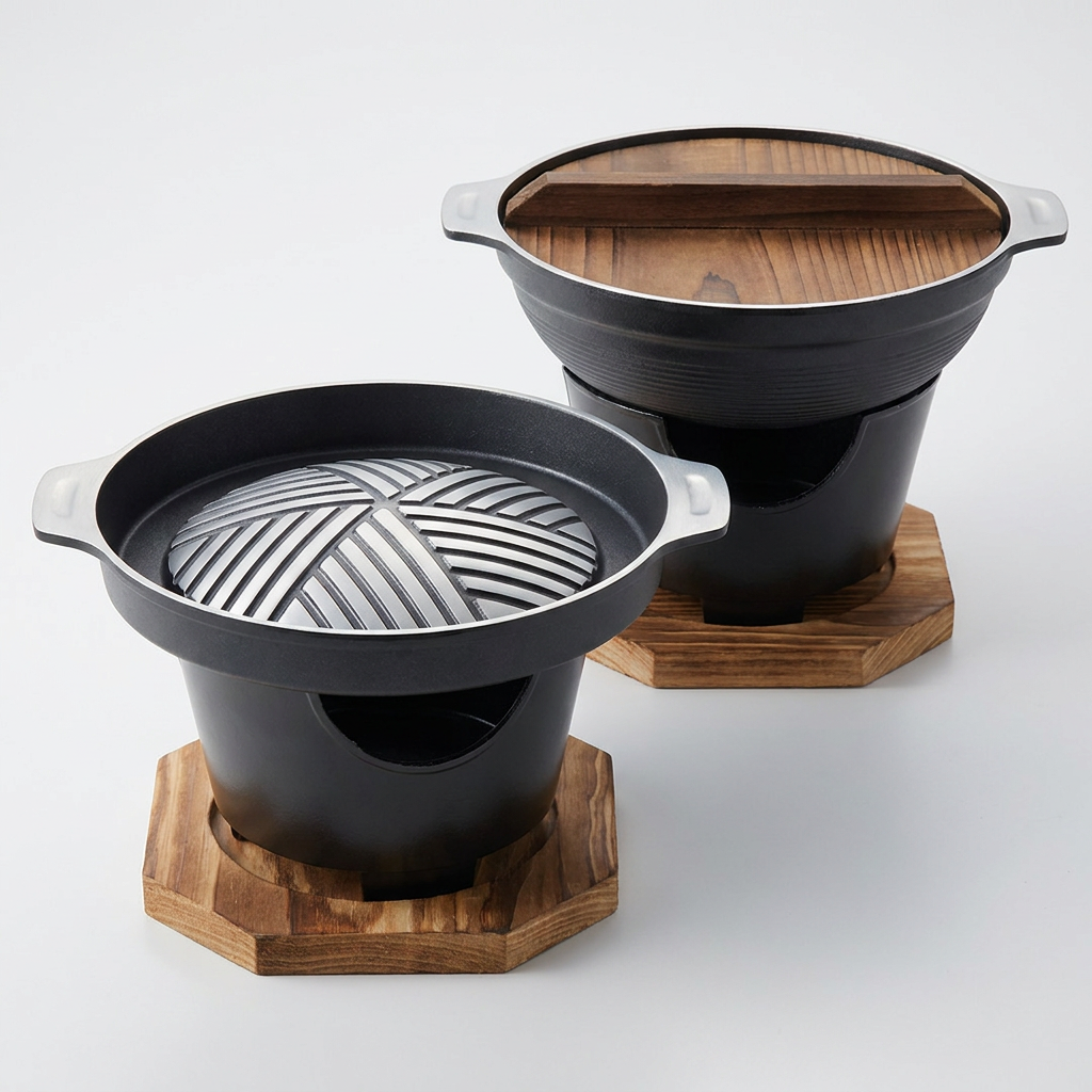 그릴&샤브냄비 세트, 16cm, 1세트