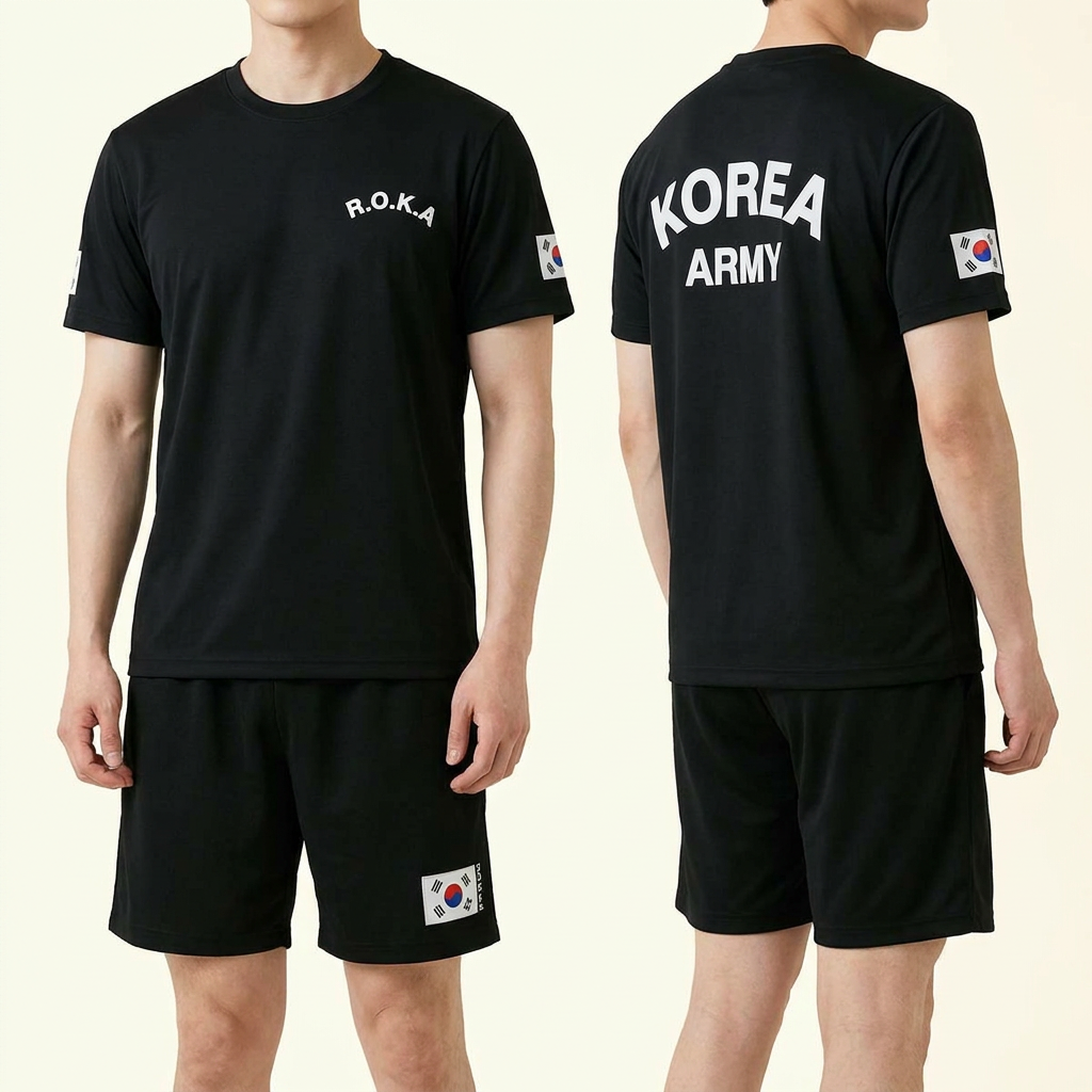 리크 로카 남여공용 에어쿨 반팔 상하의 세트, 화이트+블랙, 100, 1세트
