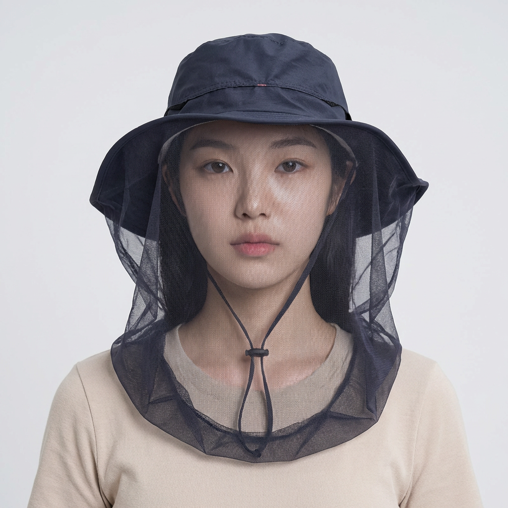 컬러풀 방충모자, 네이비, FREE, 1개
