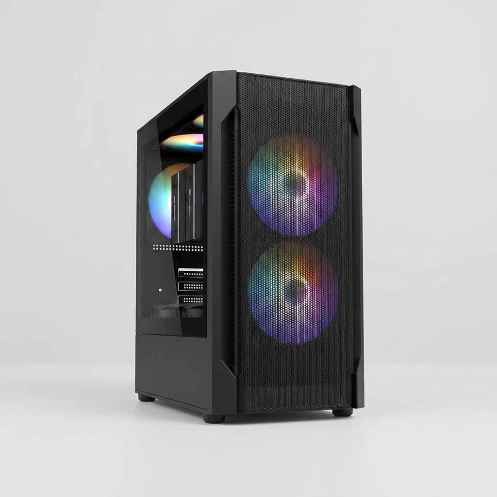 게임 방송용 RTX5060Ti i5-14400F 게이밍 PC 조립 본체, 32GB, 1TB, Free DOS, 블랙, 1개