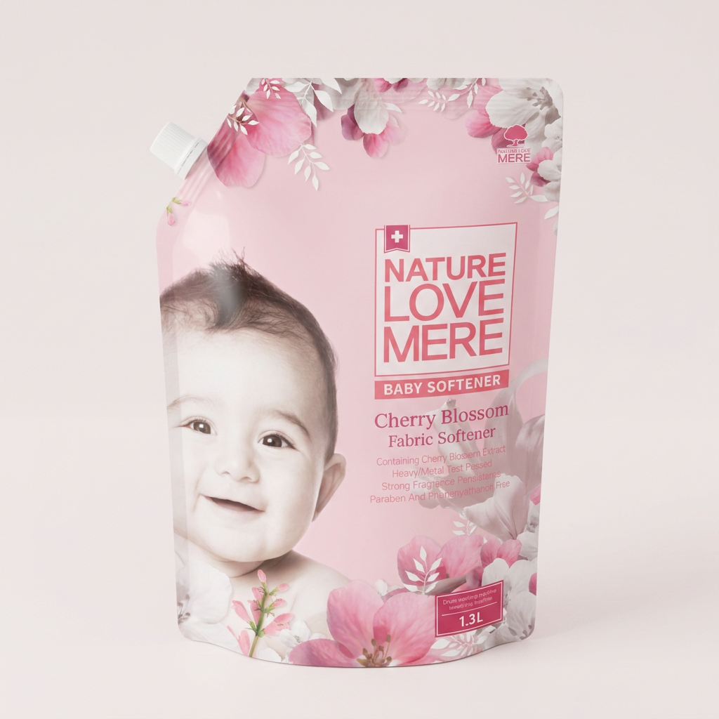네이쳐러브메레 아기 섬유유연제 리필 체리블라썸향 1300ml, 4팩 세트