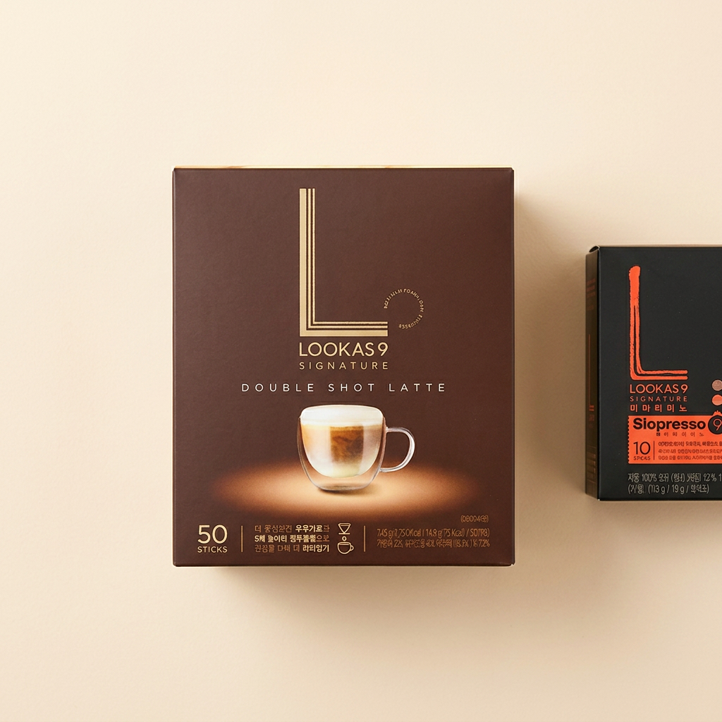 루카스나인 시그니처 더블샷라떼, 14.9g, 50개입, 1개 + 쁘띠 마일드 아메리카노, 1.15g, 10개입, 1개